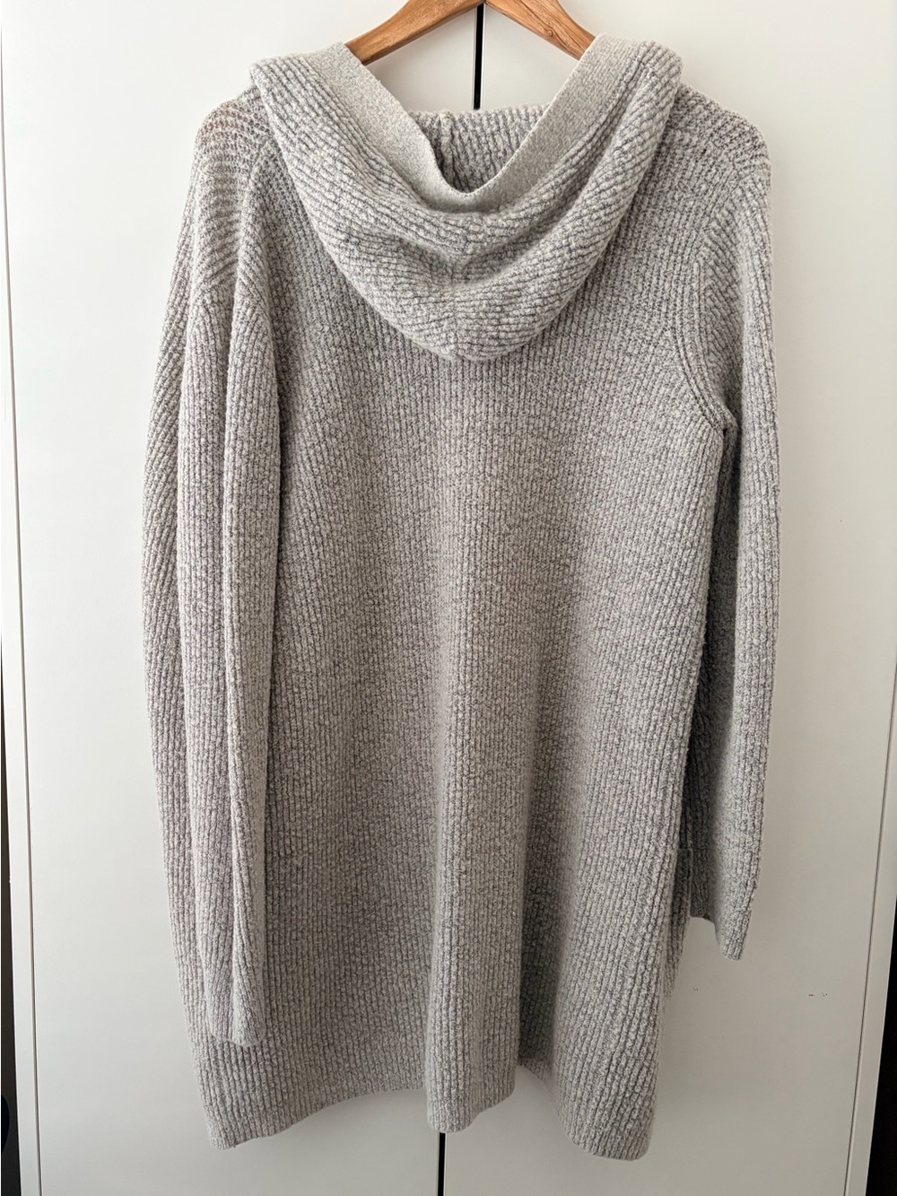 Forever 21 Light Gray Hooded Open-Front Cardigan - Picture 2 of 9